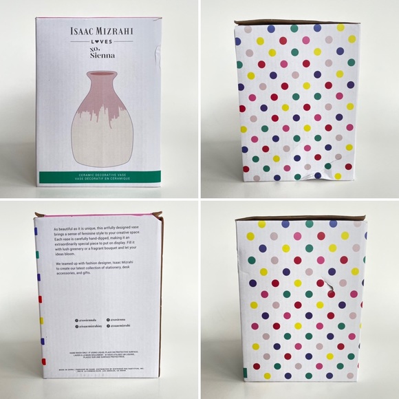 Isaac Mizrahi Loves Xo, Sienna Ceramic Decorative Vase - Picture 15 of 16